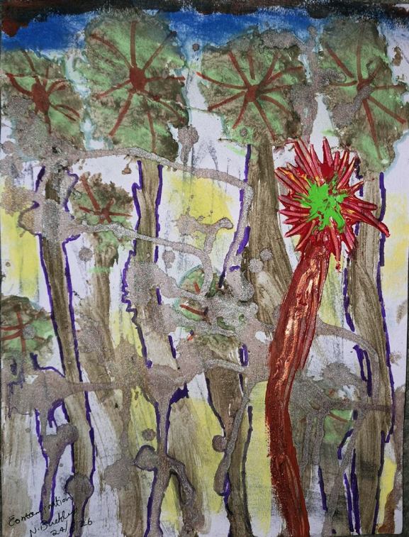 Abstract painting: Contamination